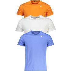 K-Way Bomull T-skjorte 3-pakke Hvit-Oransje-Blå - Multicolor