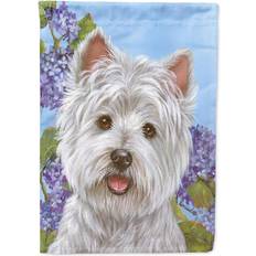 Caroline's Treasures Westie Hydrangea Garden Flag 27.9x38.1cm