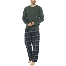 Checkered Pyjamas KAV Yarn Dyed Check Cotton Pyjama Set - Green