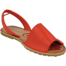 Red Sandals Spot On Stitched Vamp - Red