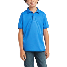 Boys - Sportswear Garment Polo Shirts Children's Clothing Ariat Kid's Tek Short Sleeve Polo Shirt - Aegean Blue (200-902479)