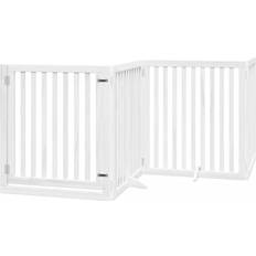 vidaXL 12 Piece Dog Gate with Door Foldable 80x90x2cm