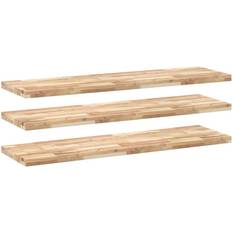 vidaXL Floating Natural Wall Shelf 160cm 3pcs