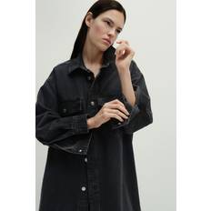 H&M Ladies Black Oversized denim shirt