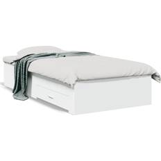 vidaXL Bed Frame With Drawers Bed Base Grey Sonoma 140x200 cm Engineered Wood