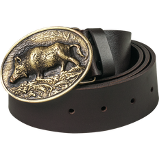 5etta Leather Belt Buckle Wild Boar Theme