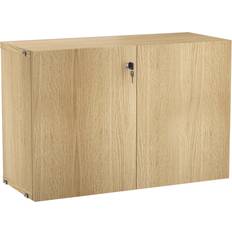 String With Lock Oak Storage Cabinet