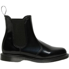 Dr martens chelsea smooth Dr. Martens Flora Smooth Leather Chelsea Boots - Black Polished Smooth