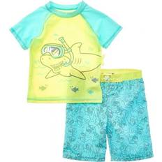 Polyester Ensembles UV Freestyle Revolution 2pc Shark Fun Rashguard Set