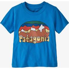 9-12M - Boys T-shirts Patagonia Baby Fitz Roy Flurries T-Shirt - Vessel Blue