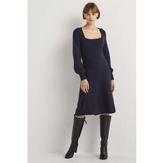 Alpaca Dresses Boden Square Neck Knit Wool & Alpaca-Blend Dress