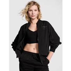 PINK Outerwear PINK Parachute Bomber Jacket, Black, Women's -