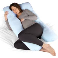 (Blue) Maternity Pregnancy Pillow & Nursing Cushion U Shape Full Body Support