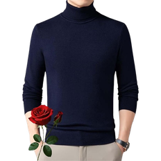 Premium cashmere HESYSUAN Premium Cashmere Sweater - Navy Blue