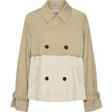 Y.A.S Dam Kappor & Rockar Y.A.S Yasturbo Short Trenchcoat - Beige