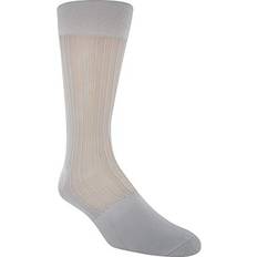 Men - Silver Socks Stacy Adams Men's Silky Rib Crew Dress Sock (1 Pair) Silver