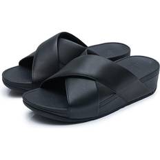 Fitflop Slides Fitflop LULU CROSS SLIDE ALL BLACK/K04-001/BLACK