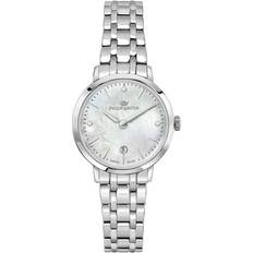 Adult Wrist Watches Philip Watch R8253150512- Swiss Made Audrey Crystal Accents Mother of Pearl Womens White Adult