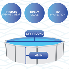 Blue Wave Pebble Cove Unibead Heavy Gauge Above Ground Pool Liner (33 ft. Round 48 in. Deep)