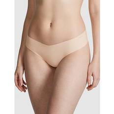 PINK No-Show Thong Panty, Beige, Women's Panties