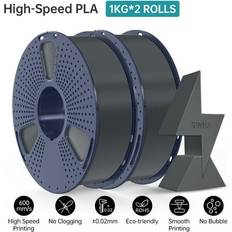 3D Printing Sunlu official store, PLA Filament 1.75mm Bundle High-Speed PLA 3D Printer Filament for 30-600mm/s Fast Printing Neatly Wound High Speed PLA 1kg per Spool High Speed PLA 2kg Grey