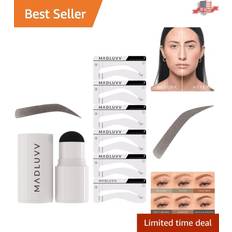 MADLUVV Easy-to-use eyebrow stencil kit natural look, 6 popular shapes, includes st. Details In Description