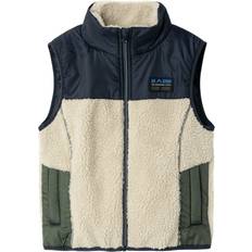 Ragazzo Gilet Imbottiti Name It Teddy Weste - Ecru/Saphir/Oliv