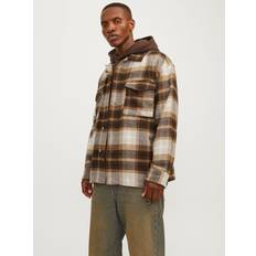 Bruin Kleding Jack & Jones Wide Fit Overshirt