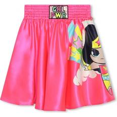 BillieBlush cartoon-print A-Line skirt kids Polyester/Viscose Pink