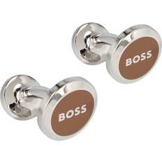 Manschettenknöpfe BOSS 50510408-260 Manschettenknöpfe Beige/Silber B-Logoinsert-Cuf