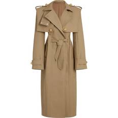 Coats Balmain Balmain-Chiocciola Trench Impermeabili Beige-Donna (34FR)