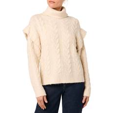 Turtleneck Sweaters - White Joe's Jeans Turtleneck Ruffle Sweater