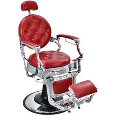 Costway Vintage Barber Red Office Chair