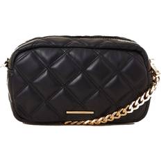 Accessorize Quilted Chunky Chain Camera Bag - Black