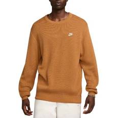 Nike Club Men's Crew Neck Jumper - Flax/White