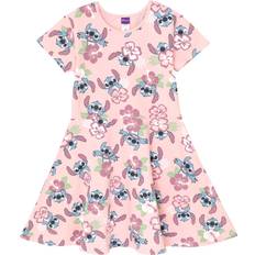 Dresses Disney Lilo & Stitch Big Girls French Terry Skater Dress Pink 14-16