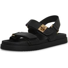 Steve Madden Women's Mona Sandal, Black Leather