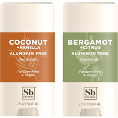 Soapbox Aluminum Free Deodorant 2 Pack Bergamot & Citrus And Coconut & Vanilla Scented