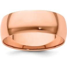 Rose Gold Rings Bagatela 14K 8mm Rose Gold LTW Half Round Band