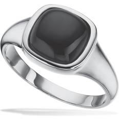 Scrouples Signet Sterling Sølv Herrering med Onyx