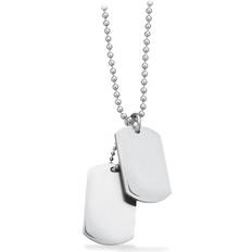 Scrouples Mens Double Tag rostfritt stål Halsband