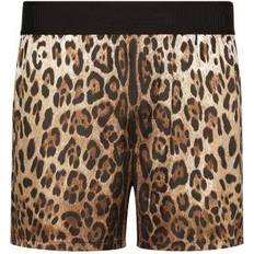 Luipaard Herenondergoed Dolce & Gabbana Leopard-Print Silk Shorts Animal Print