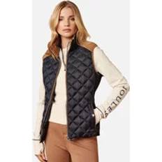 Joules Women's Women's Braemar Luxe Showerproof Diamond Quilted Gilet Navy