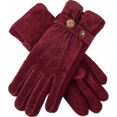 Blue - Equestrian Gloves Dents Women's Fleece Lined Suede Walking Gloves In Oatmeal