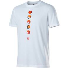 Wilson Tokyo Tech T-Shirt Kinder Weiß Orange weiß