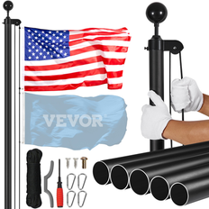 Negro Mástiles de bandera VEVOR 25FT Detachable Flagpole Kit - American Black