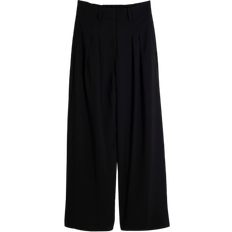 Pleats Trousers & Shorts River Island Pleated Wide Leg Trousers - Black