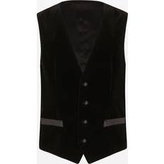 Dolce & Gabbana Puvut Dolce & Gabbana Single-breasted velvet vest black