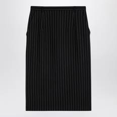 Gonna midi - Multicolore Gonne Dolce & Gabbana Pinstriped wool midi skirt multicolor