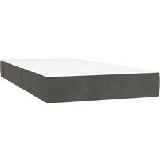 VidaXL Boxmadrasser vidaXL Springmadras Med Pocketfjedre 90x210x20 cm Fløjl Mørkegrå Boxmadras